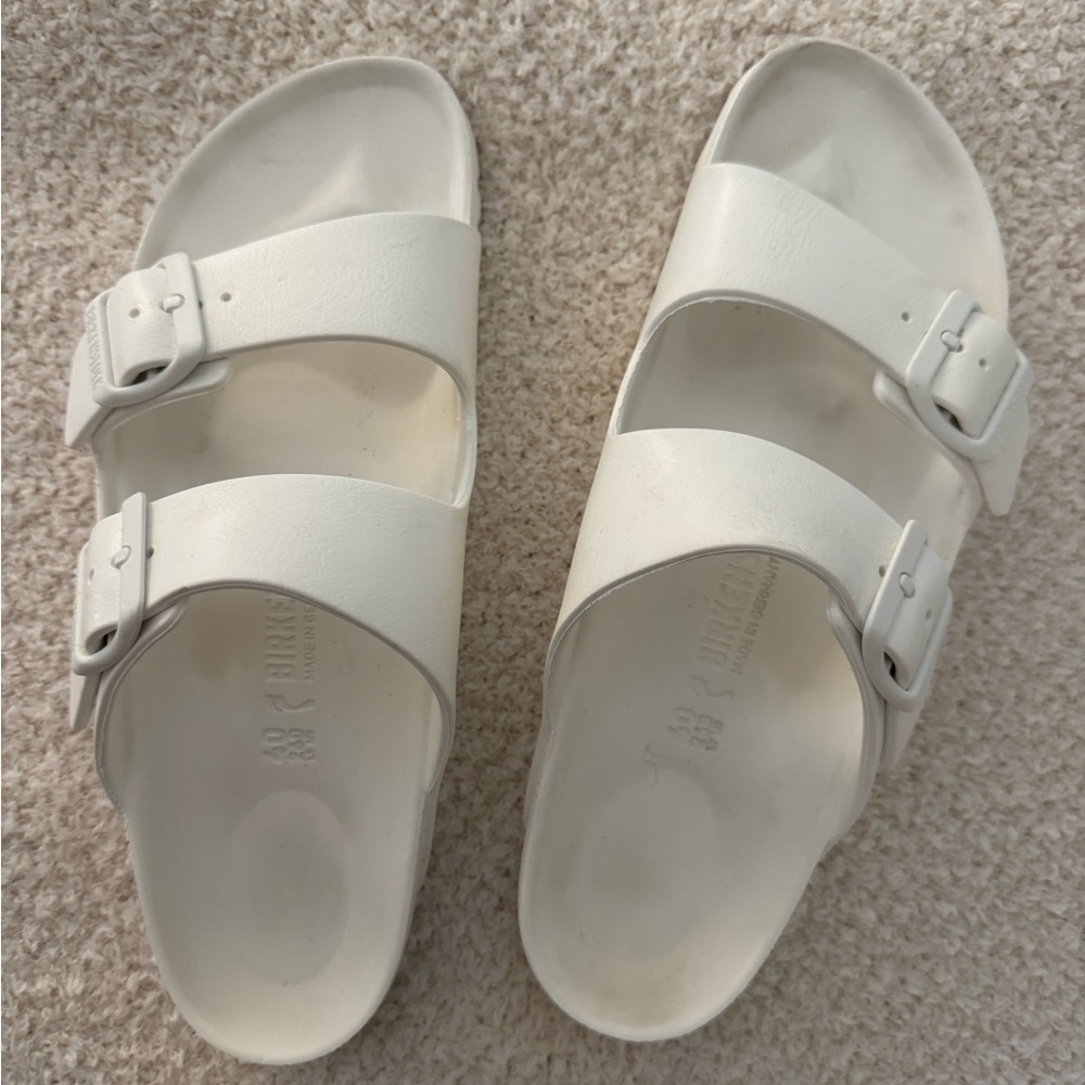 Birkenstock Arizona White Double Strap Sandals